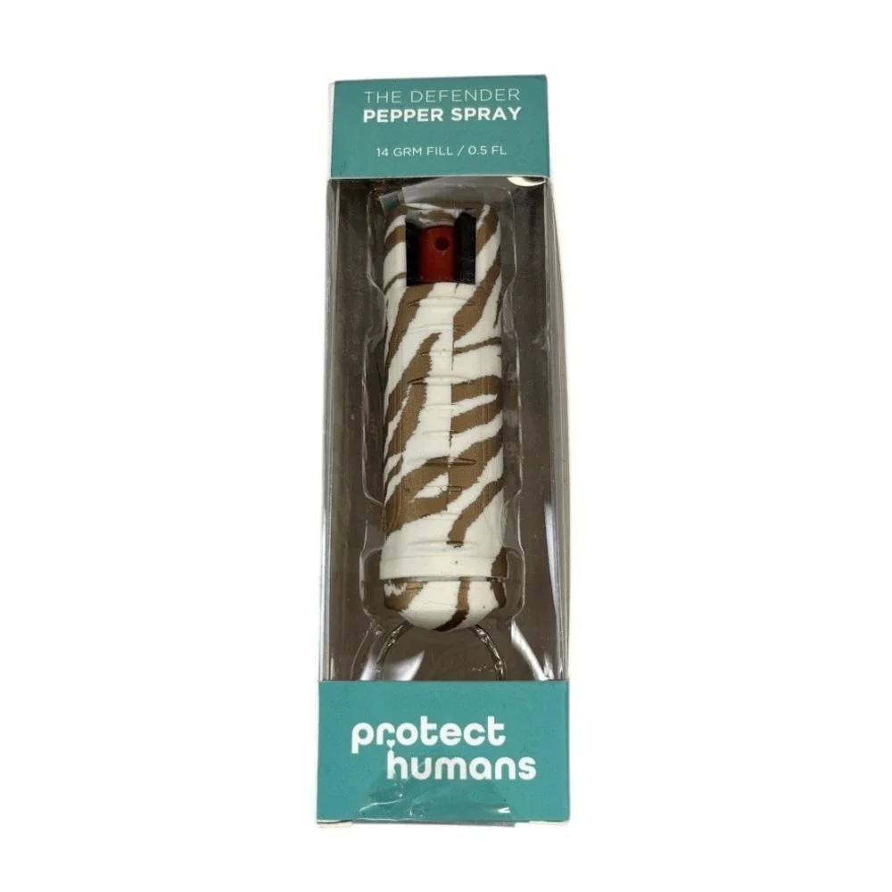 Protect Humans The Defender Pepper Spray 14 Gram Fill 0.5 FL Zebra Print